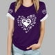 thumbnail image 2 of Tops Y Blusas de las Mujeres Estampadas Cuello Redondo Manga Corta, Poliéster Casual Top para Diario, Fiesta Y Todas las Estaciones, 2 of 8