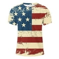 thumbnail image 5 of cllios Mens Patriotic Shirts 4th of July Distressed American Flag T Shirts Independence Day Red White and Blue Graphic Tee Short Sleeve Round Neck Muscle Tshirt Tops, 5 of 5