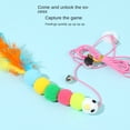thumbnail image 4 of Cat Toy Swing Sticky Disc Elastic Hanging Door Teasing Cat Rope Long Rope Teasing Cat Cat Toy Cat Accessories Pet Kitten Toy caterpillar, 4 of 6