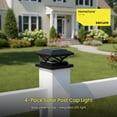 thumbnail image 3 of Home Zone Security 4-Pack Crown Style Solar Powered Post Cap Light, Dusk to Dawn, Adjustable Color Temperature, 3 of 8