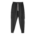 thumbnail image 4 of Leesechin Men Big and Tall Twill Joggers Elastic Waist With Pocket Trousers Sport Pants, 4 of 4