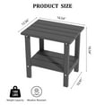 thumbnail image 3 of Decksplore Adirondack Outdoor Side Table,2 Pcs, 2-Tier Sturdy Patio End Table Weather Resistant, 16.5" Solid Side Table for Patio, Pool, Porch(Grey), 3 of 9