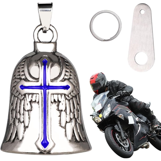 Guardian Bell Motorcycle, Campana Biker, Campana de Motorista de Motocicleta Campanas de Buena Suerte con Colgador Accesorio para Llavero de Motoci para Bendecir La Paz