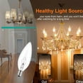 thumbnail image 7 of TaoLeHui E12 40 Watt Incandescent Candle Light Bulbs, Chandelier Light Bulbs for Ceiling Fan, Vanity, Outdoor - Warm White 2700K, 380 Lumen Dimmable B10 Clear Candelabra Base Bulbs, 12-Pack, 7 of 7