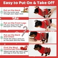thumbnail image 4 of Jersey para perro AURUZA Christmas con diseño de muñeco de nieve, cuello alto, cálido, L, 4 of 7