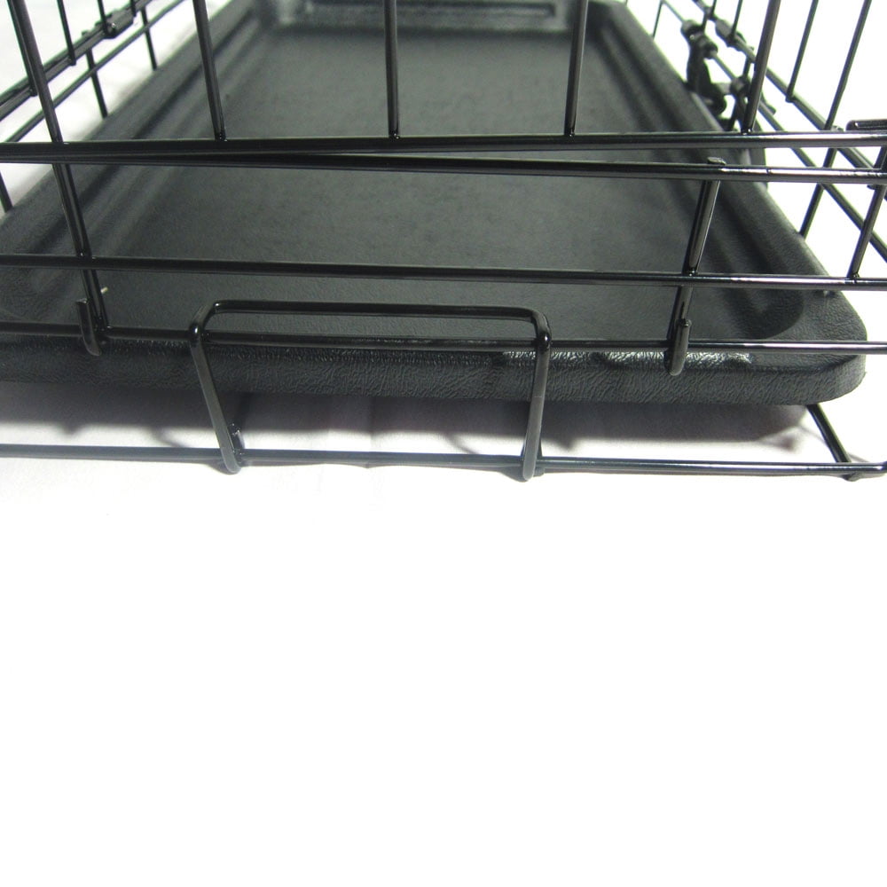 20" Pet Kennel Cat Dog Folding Steel Crate Animal Playpen Wire Metal Cage Tray 