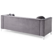 Island Oasis Sofa - Velvet Channel Tufted Living Room Furniture