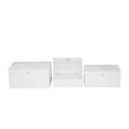 thumbnail image 5 of DecMode Intricate Carved White Wood Decorative Box with Hinged Lid, 3 Count, 5 of 7
