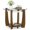 Walnut, variant on Modern 2-Tier Glass Round Coffee Table with Storage Shelf, 32" Center Table with Rolling Wheels for Small Spaces,Walnut