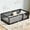 Black, variant on Full Size Floor Bed with 21.6" High Fence for Kids, Solid Wood Multifunctional Montessori Bed Frame with Door, Without Slats, Light Espresso