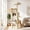 Beige, variant on Amolife 82" Multi-Level Large Cat Tree Tower with Hiding Condos, Plush Basket and Scratching Posts, Heavy Duty, Leopard Print