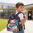 thumbnail image 3 of Uorisanigo Kids Children School Backpack for Ages 5-9, Rainbow Axolotl Galaxy Small Breathable Daypack with Side Pocket, Durable Preschool Backpack for Outdoor, 3 of 7