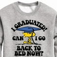 thumbnail image 3 of Peanuts - Woodstock - I Graduated! Can I Go Back to Bed Now? - Toddler & Youth Crewneck Fleece Sweatshirt, 3 of 6