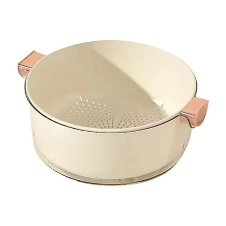 

SHAOTELLME Strainers And Colanders Fruit Strainer Versatile Double Layer Drain Basket Cleaning Bowls Colander Set For Wash Rice Fruits Vegetables Clean