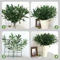 thumbnail image 4 of KAKOWELY 3 piezas de plantas artificiales de imitación de vegetación, hojas de olivo de plástico., 4 of 5
