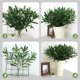 thumbnail image 4 of KAKOWELY 3 piezas de plantas artificiales de imitación de vegetación, hojas de olivo de plástico., 4 of 5
