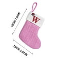 thumbnail image 4 of Xuniizn Personalized Christmas Stockings with Initials - Custom Embroidered Stocking Set, Luxury Velvet Xmas Stockings for Family, Holiday Christmas Decorations, Pink, New Model W, 4 of 6