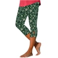 thumbnail image 3 of TaTaai Printed Stretchy Breathable Women Tight Yoga Capri Leggings Non-see-through Elastic Casual Fashion Daily Wear Gym Workout Cropped Bottoms Gift, 3 of 5