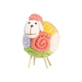 thumbnail image 2 of Rewenti Colorful Boho Lint Sheep Ornament Handmade Lamb Figurine Easter Decor Cute Lint Tabletop Accents Spring Rural Home Decoration Gift, 2 of 5