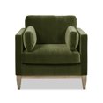 thumbnail image 2 of Oversized Accent Chair, Velvet Upholstered Modern Armchair with Large Seat, Comfy Armchair Reading Chairs Sofa Chair for Small Space Bedroom Living Room, Green, 2 of 8