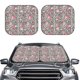 thumbnail image 2 of Balery Rose Mix Leopard 3 Parasol para parabrisas de coche de 2 piezas | Parasol plegable para parabrisas delantero de coche para la mayoría de sedanes-Small, 2 of 6