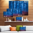 thumbnail image 3 of Bois Épais Bleu Mystérieux - Art Moderne sur Toile Forêt, 3 of 4