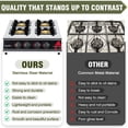 thumbnail image 4 of Frizi 4 Burner Propane Gas Stove 40,000 BTU Stainless Steel Cooktop with Enamel Pan Support, Electronic Ignition, Regulator & Hose Included, Portable Gas Stove for Camping, Outdoor Cooking, BBQ, 4 of 6