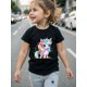 thumbnail image 1 of Camiseta de manga corta con cuello redondo y estampado de unicornio colorido para niña, 1 of 5