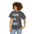 thumbnail image 4 of Funny Fathers Day Silent but Dadly Mens T-Shirt S-5XL, 4 of 12
