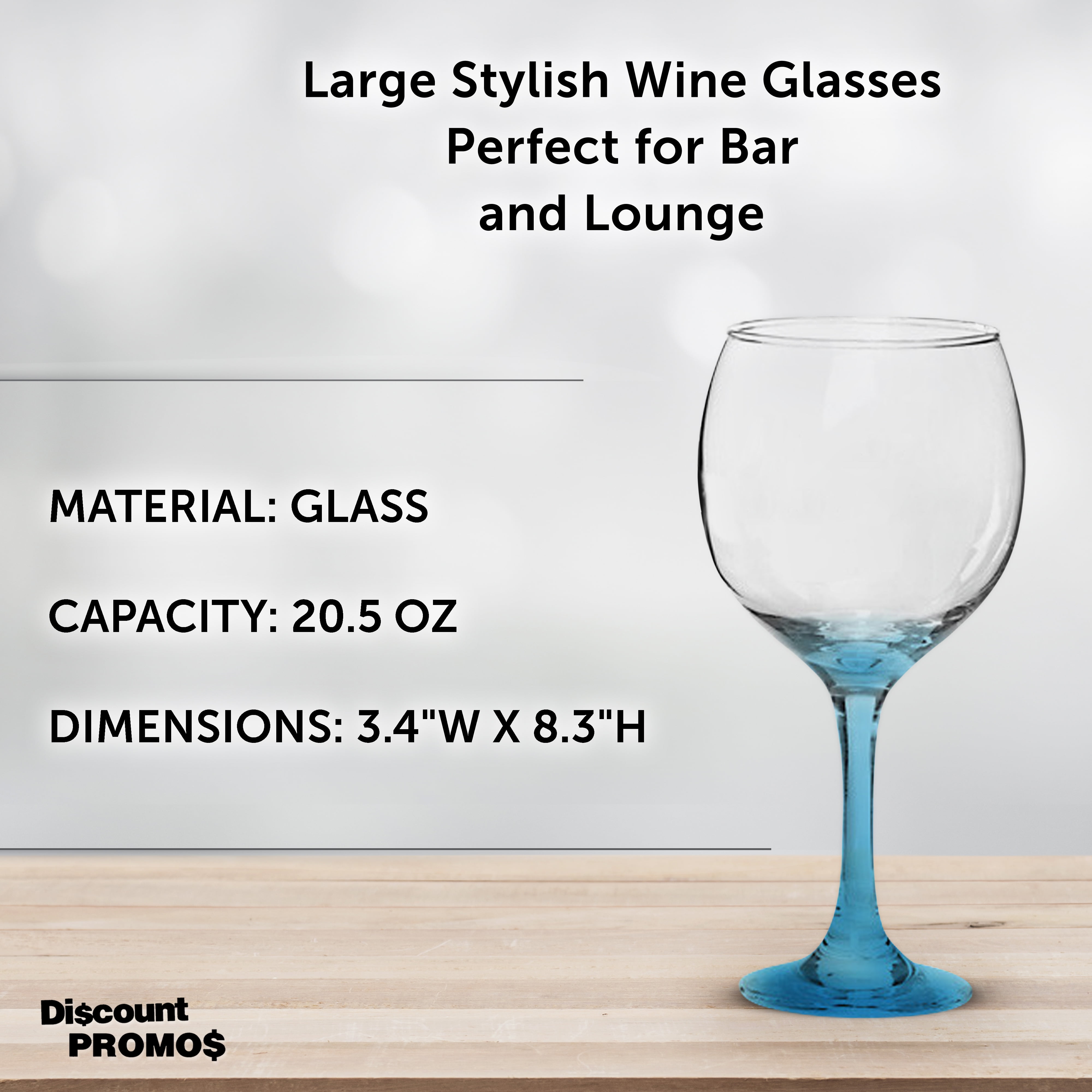 DISCOUNT PROMOS Stemless Wine Glasses by ARC 5.5 oz. Set of 12, Bulk Pack -  Perfect for Hotel, Bar, Restaurant or Lounge - Green