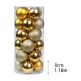 thumbnail image 4 of 24PCS Mini Christmas Ball Ornaments - 1.2" Shatterproof Hanging Decorations for Xmas Tree, Holiday & Party Decor (Red/Green/Gold), 4 of 7