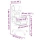 thumbnail image 4 of Silla VidaXL, escritorio reclinable con ruedas, giratoria de 360°, piel sintética gris, 4 of 5