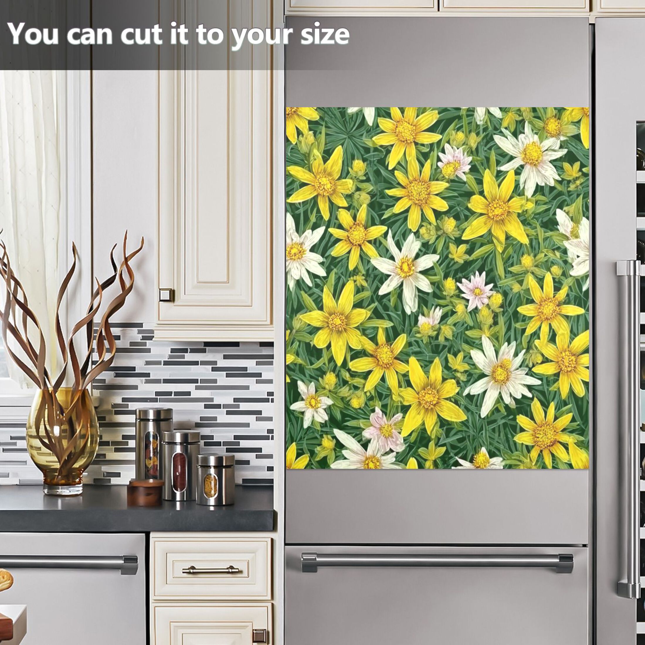IAUYY Magnetic Decorative -23x26 Inch,Removable DIY Art for Dishwasher Refrigerator and Other Metal Surfaces,The Lush and Green Grassland