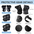 thumbnail image 3 of Tripumer Kids Bike Helmets Protective Pads Set 3-8 Years Old Boys Girls Childrens Adjustable Skateboard Cycling Helmets  Black, 3 of 8