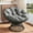 Gray, variant on Jopath 41.5" Papasan Chair,Ergonomic Wicker Chair with Cloud Thick Fabric Cushion, Fluid 360 Degree Swivel for Reading,Living Room, Bedroom,Lounge,Beige