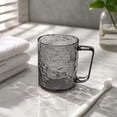 thumbnail image 6 of Rirozkan Glacier Mouthwash Cup, Transparent Corrugated Tumbler with Handle, Stylish Toothbrush Holder for Bathroom, Vanity, Powder Room, 6 of 6