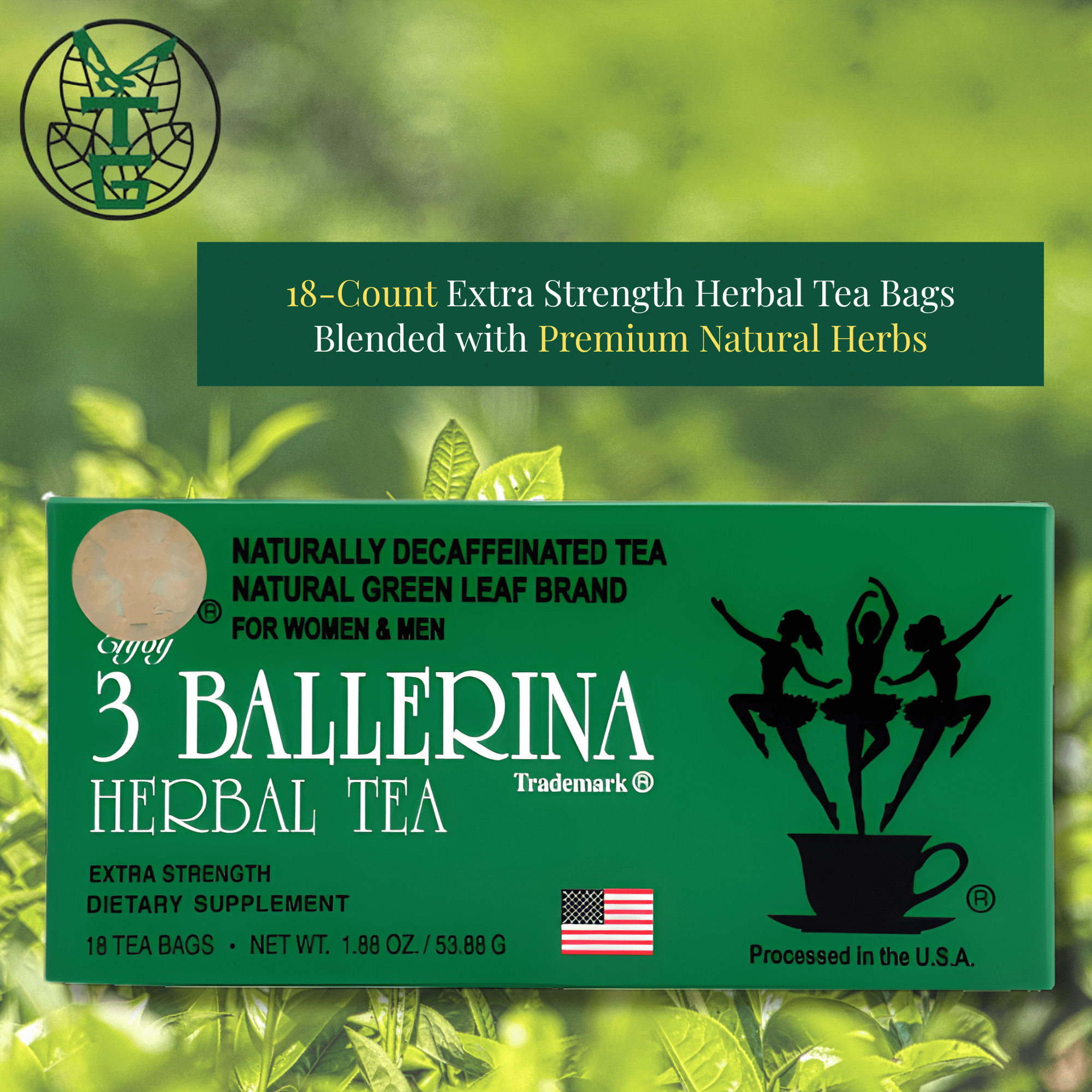 3 Ballerina Herbal Tea, Extra Strength, 36 Count, 2 Pack