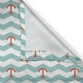 thumbnail image 5 of Ambesonne Marine Grommet Curtain, Pattern Anchor Stripe, 50" x 108", Turquoise Red, 5 of 6