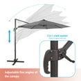 thumbnail image 5 of FLAME&SHADE 10ft Outdoor Round Patio Cantilever Market Offset Umbrella for Deck,Balcony and Poolside,Gray, 5 of 6