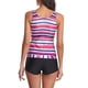 thumbnail image 4 of Traje De Baño De Mujer, Traje De Baño Con Estampado De Rayas De Cuello Redondo Slim Fit Para Fiesta En La Playa, 4 of 7
