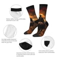 thumbnail image 4 of Balery Western Rainy Desert Cowboy Calcetas Largas con Estampado para Hombre y Mujer – Suaves y Transpirables, Talla Única (US 5-11), 4 of 6
