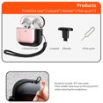 thumbnail image 5 of Rugged Case for AirPods 4 & 5, Fiber Patterns Shockproof Cover for AirPods 5th / 4th Gen with Skull Switch and Carabiner, 5 of 6