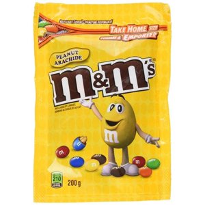Image of M&M s Peanut Candies Stand up Pouch 200g/7.05oz (Imported from Canada)