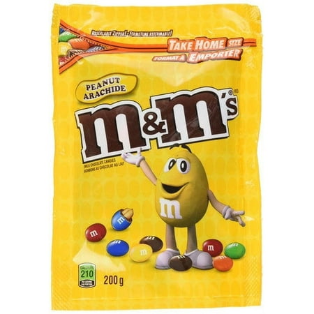 M&M s Peanut Candies Stand up Pouch 200g/7.05oz (Imported from Canada)