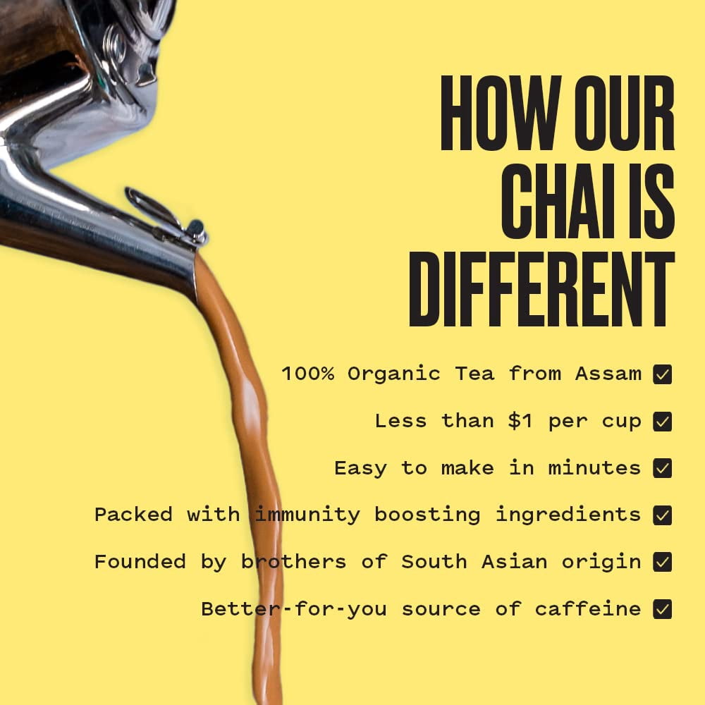 Kolkata Chai, Signature Masala Chai Mix, 100% Organic Black Tea, Makes 20 cups, Premium Loose Leaf Tea and Spice Blend, All Natural, 4.23 oz