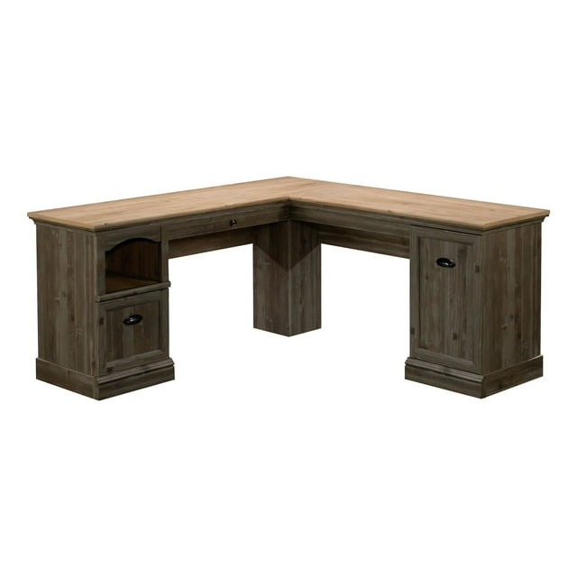 Sauder La Collection Sonnet Springs Bureau en L, Finition Pebble Pine, 434928