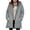 Gray, variant on Warm Plush Lined Trench Women's Coat,Women's Winter Loose and Warm Long-sleeved Hooded Thickened and Fleece Lambskin Jacket Top Khaki S