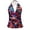 01-Black116, variant on Women's Ruffle Stripe Halter Swimwear Slim Fit Sleeveless V Neck Tankini Top Stretchy Stylish Beach Swimsuits
