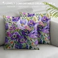 thumbnail image 3 of Qinduosi Purple Lavender Throw Pillow Covers Set of  Spring Summer Flower Vase Botanical Bouquet Farmhouse Square Pillowcases for Couch Porch Sofa Bed Indoor and Outdoor, 3 of 5
