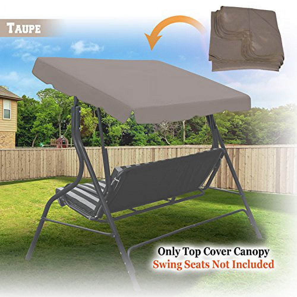 Sunrise Umbrella 73" x 52" Gray Patio Swing Cover, UV Resistant